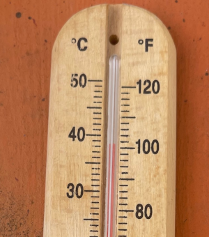 A very warm thermometer